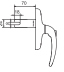 Awning handle - Multipoint lock by Kinlong
