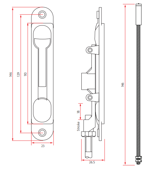 Flushbolt SABRE Aluminium/Metal Flush Bolt - SPECIAL ORDER not held in stock