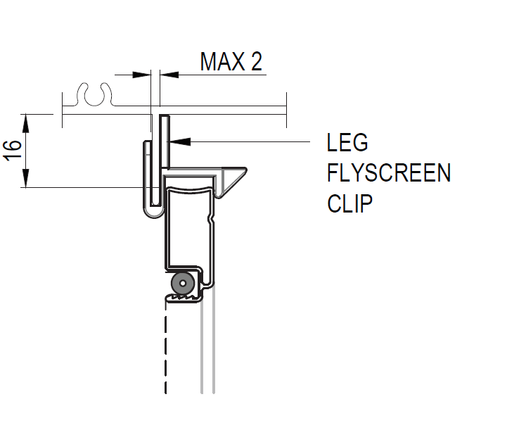 FLYSCREEN clips to suit Boral Fly Screen Windows