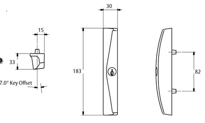Sliding patio door - Onyx by Lockwood - replaces the old Macquarie and Albany handles