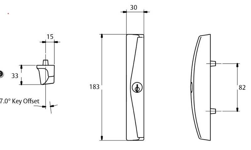 Sliding patio door - Onyx by Lockwood - replaces the old Macquarie and Albany handles