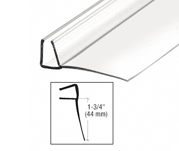 Shower U Channel With Wipe - suits 12mm glass - 2400mm long
