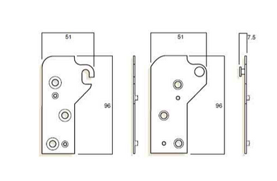 Whitco W312301 Hook hinges - suits timber windows SPECIAL ORDER