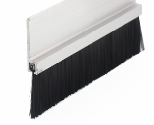 Bug seal - extruded aluminium profile "h" - BLACK in stock - accepts bug fringe pile strips