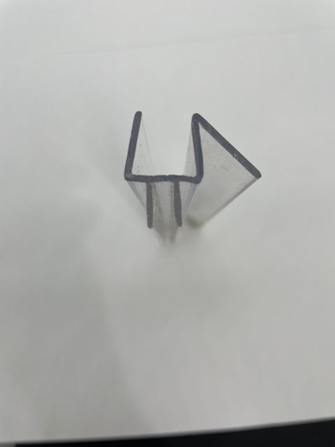 Shower seal - 12.7mm wide bottom wipe with drip rail shower -2400mm long