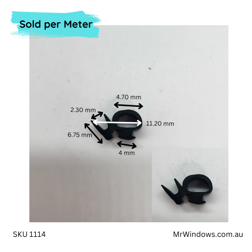 Awning bulb seal- AWS - BAL40- Sold per meter