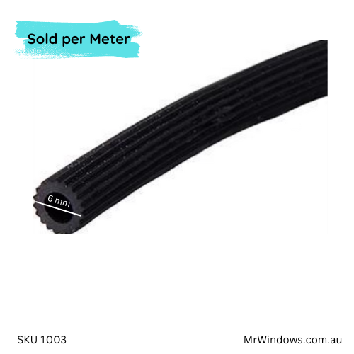 Flyscreen PVC hollow spline / vinyl seal for fly screens - sold per meter