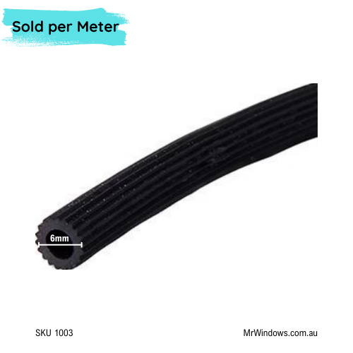 Flyscreen PVC hollow spline / vinyl seal for fly screens - sold per meter