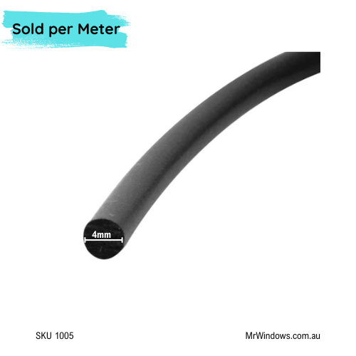 Flyscreen SPLINE foam - spline seal for repairing/replacement mesh - sold per meter