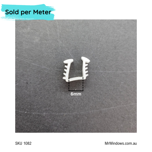 Shower channel - suits 6mm - Crystal (clear) - sold per meter