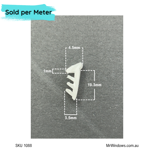 Vinyl - shower wedge - crystal - single sided wedge