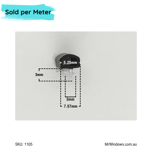 Vinyl seal - Bulb Seal - suits Alspec bifolding doors