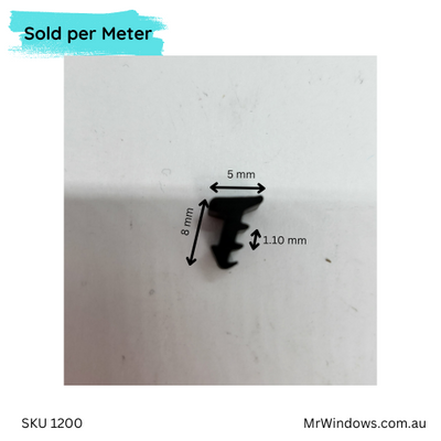 Glazing vinyl - WEDGE 2mm - Sold per meter