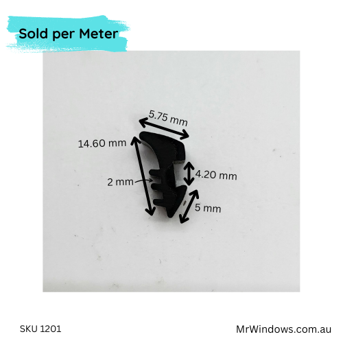 Glazing Wedge 3mm - AWS - sold per meter