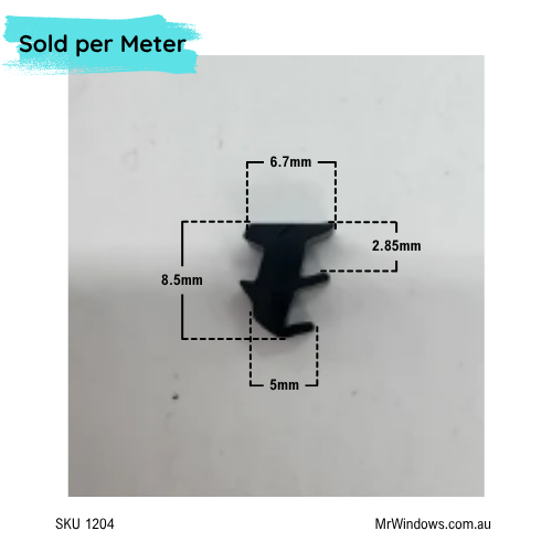 Fixed light glazing wedge - 4mm gap -/250m