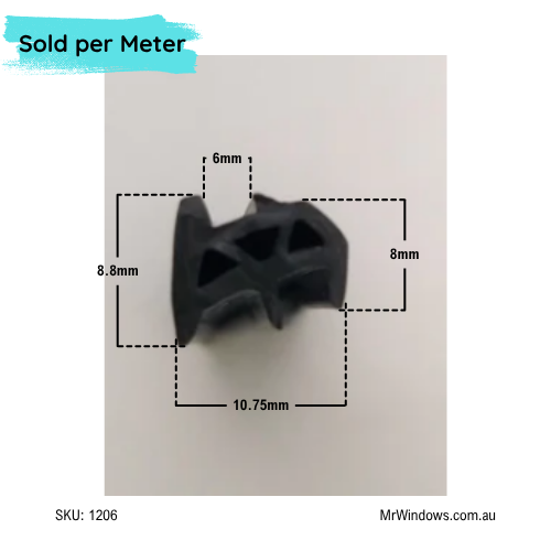Glazing Wedge suits 6.38mm glass