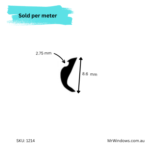 Trimview aluminium windows - Glazing Wedge vinyl