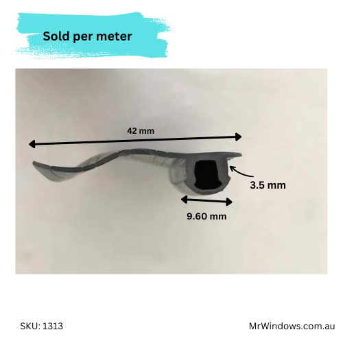 Security Door Vertical Weather Strip  - suits Bradnams - Bug Seal - sold per meter