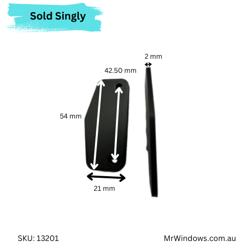 Sliding window catch - keyed - Whitco - 12mm flat strike