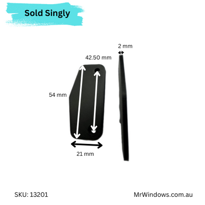 Sliding window catch - keyed - Whitco - 12mm flat strike