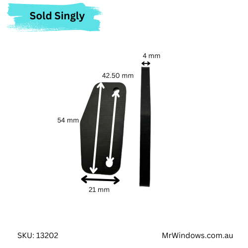 Sliding window catch - keyed - Whitco - 12mm flat strike