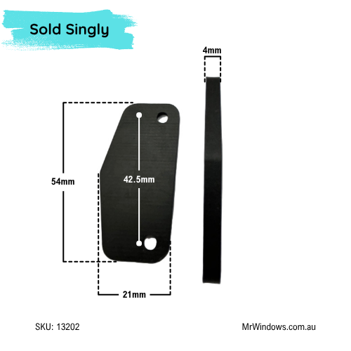 Sliding window catch - keyed - Whitco - 12mm flat strike