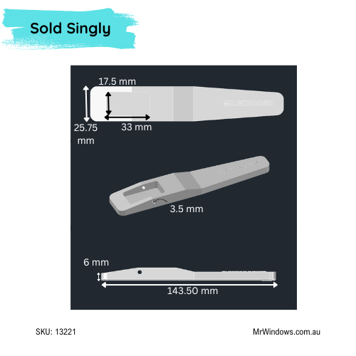 Bifold handle - suits old MK1 Doric bifold lock