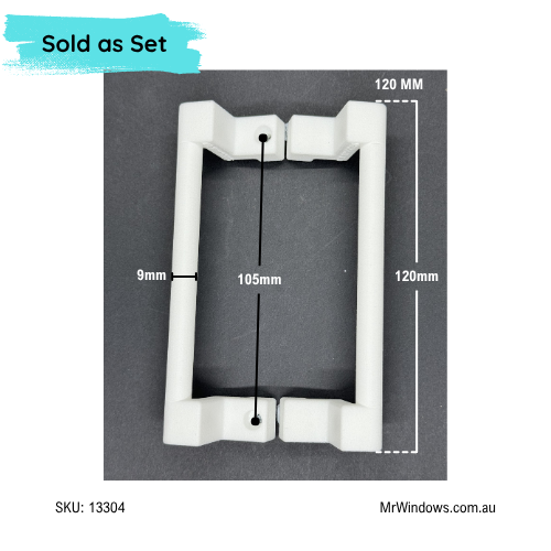 Shower handle - back to back - 3D printed ON DEMAND