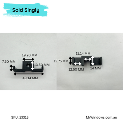 Truseal Sliding shower screen - components RH - Sold singularly