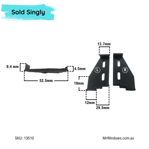 Stegbar double hung window guides - sold as set