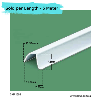 Old- PE Boral window Glazing Bead  - sold in 3M Lengths