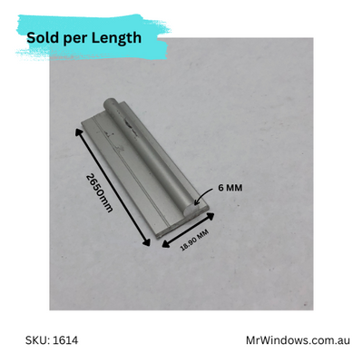 track door natural anodised 2650mm