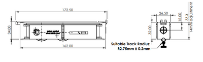 Door Roller double bogey to suit Heavy doors - rated to 100kgs each