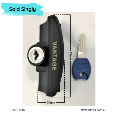 Window Handle - suits AWS Vantage, Magnum windows- Sold singly