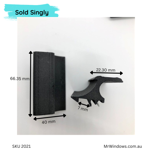 Handle -suits Clearview windows - 3D Print - Chunky - 7 mm tongue