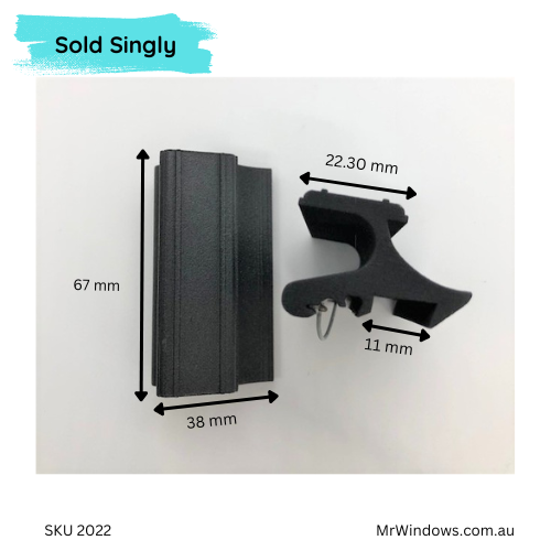 Handle - suits Clearview windows - 3D Print - Chunky style - 11mm tongue