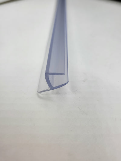Shower glass hinge water seal - suits 6mm glass - 800mm long