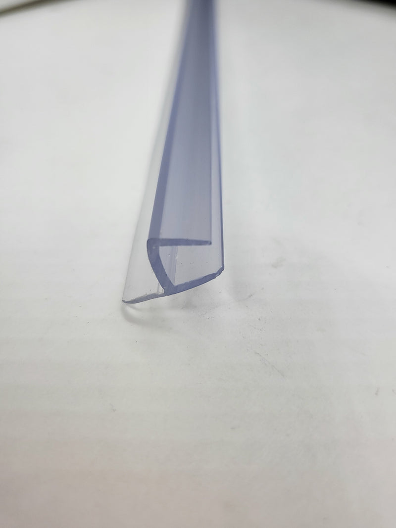 Shower glass hinge water seal - suits 6mm glass - 800mm long