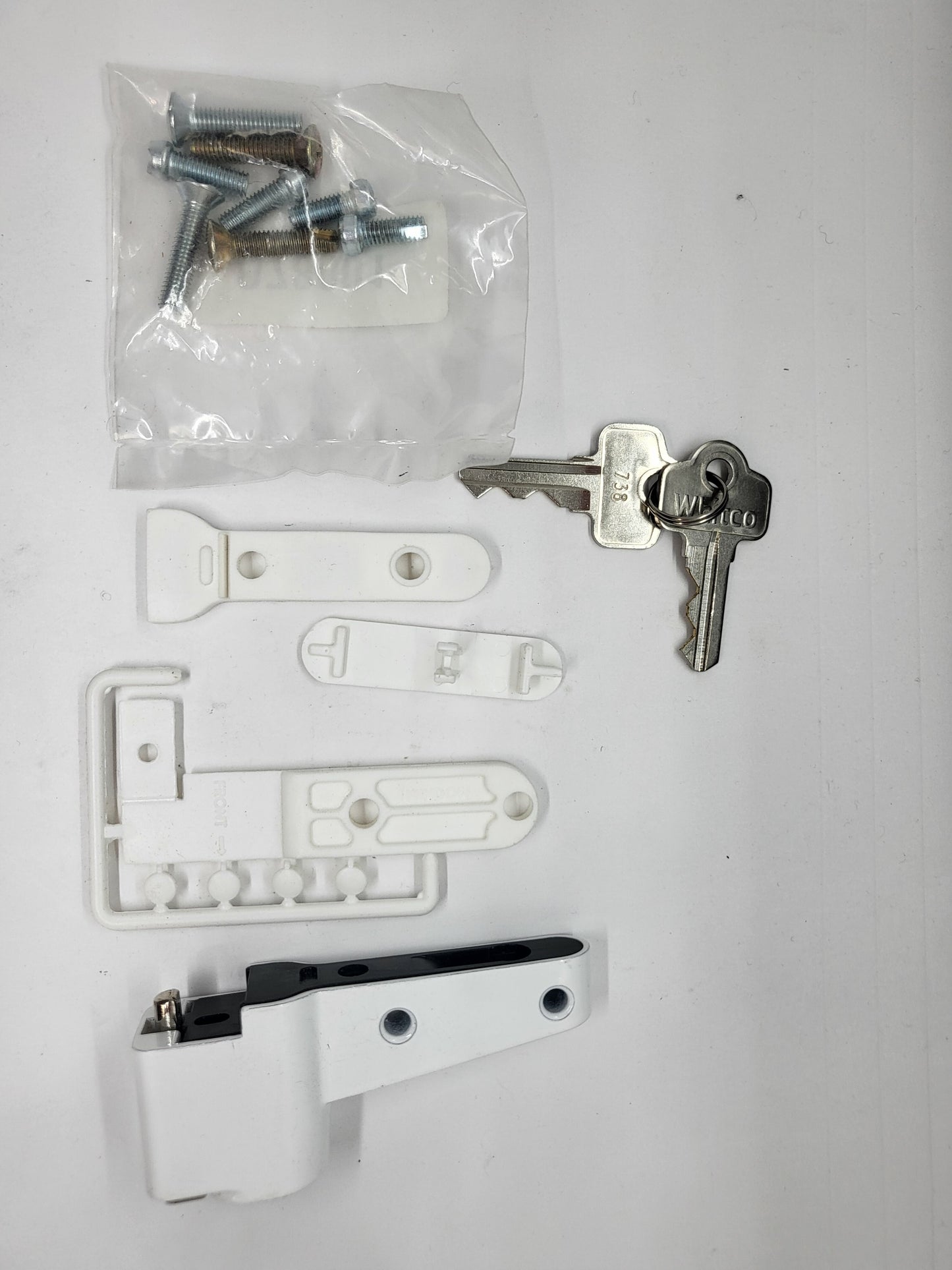 Push Lock Faced Fixed-White