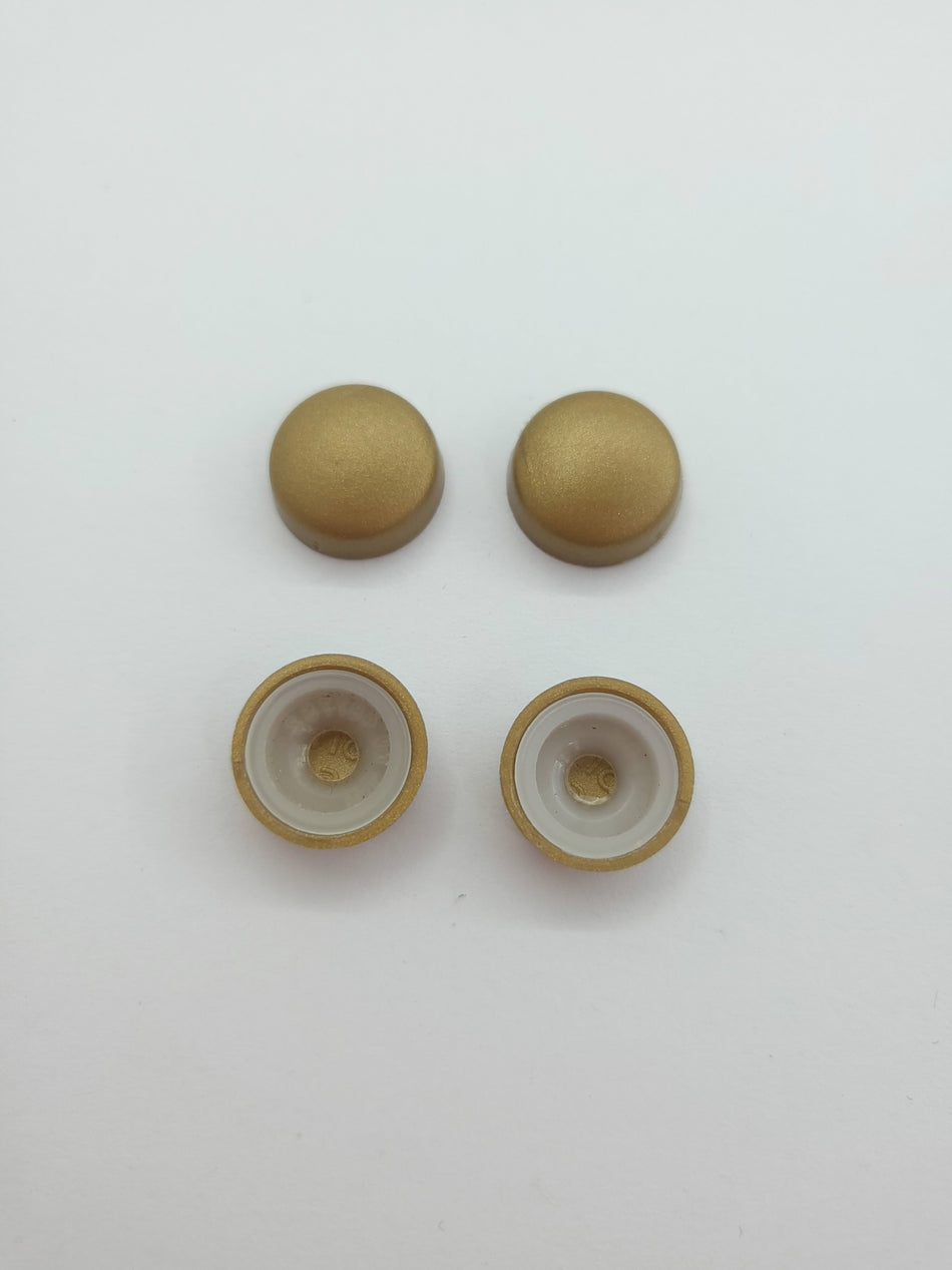 Screw Caps- Gold- Sold in bag of 4