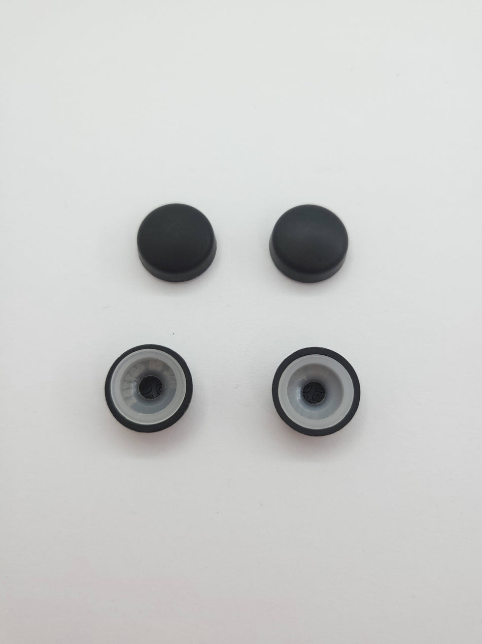 Screw Caps- Black- 16mm  - Sold in bag of 4