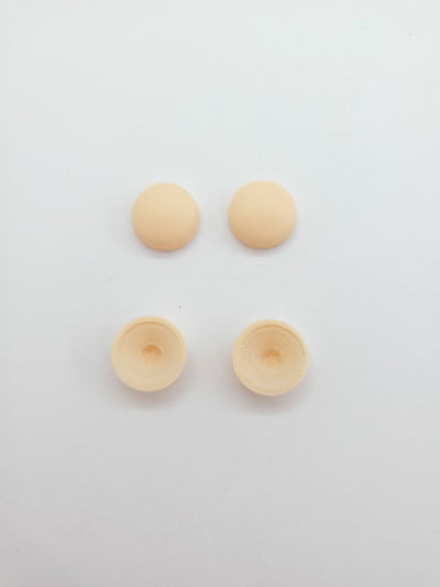 Screw Caps- Peach- 11mm  - Sold in bag of 4