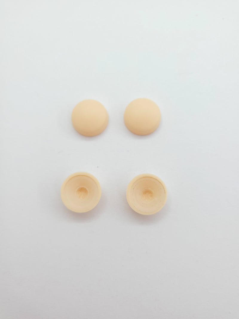 Screw Caps- Peach- 11mm  - Sold in bag of 4