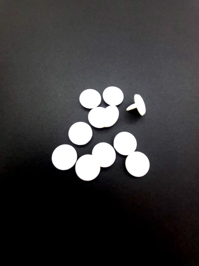Screw Caps- White- 11mm  - Sold in bag of 10