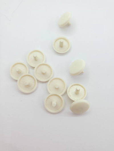 Screw Caps- Off White- 11mm  - Sold in bag of 10