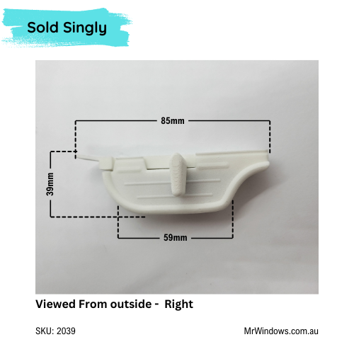 Window Latch 3D Printed- Right OR Left(Viewed from outside)- Sold Singly