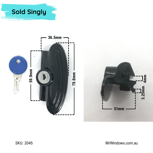 Handle - suits Southern Star Windows and Replaces Obsolete Southern Star Handles