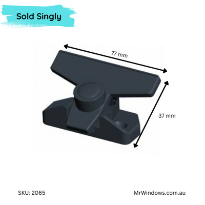 Sliding window latch catch handle - surface mounted- Sold singly