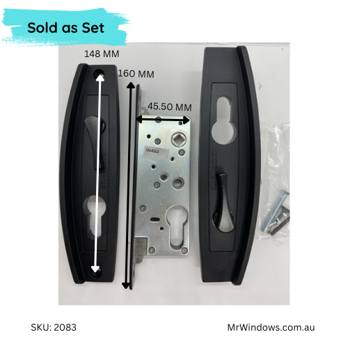 Bradnams mortice window lock - kit - Airlie series