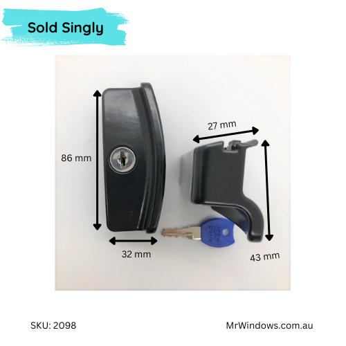 Sliding window lock - suits Bradnams - Barron